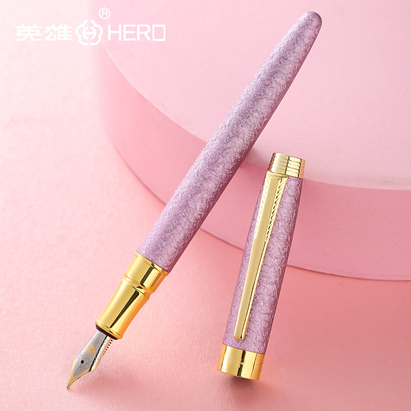 Hero Pen 6176 Gift Boxed Girls' Adult Practising Pen for High-end Exquisite Lady Retro Little Fairy Gifts Officials for Primary School Girls Cute Pen Frosted