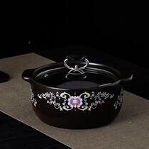 Jingdezhen ceramic color-energy-energy-resistant enamel casserole saucepan saucepan saucepan-and-fire home health care soup pot rice double