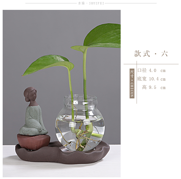 Yuxuan sáng tạo trang trí nhà vẻ đẹp hoa trang trí nhà nước văn hóa hoa bình gốm trang trí thủy tinh - Vase / Bồn hoa & Kệ bình hoa giả đẹp