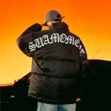 [Та же самая модель с юханом] Suamoment схватил готическую пиджанку вниз, мужская ненормальная куртка для повседневной работы.