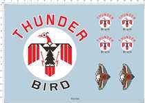 65319A-7B05 1 10 Harley Bird THUNDER Cartoon Airplane Water Sticker Customized 1
