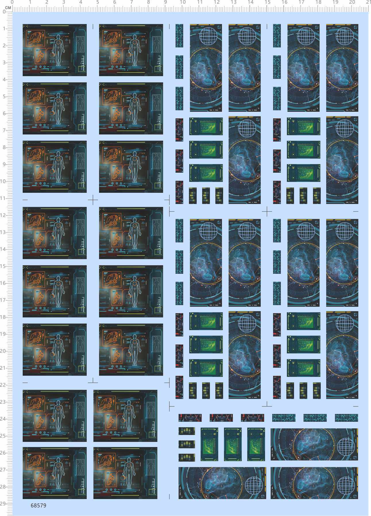 68579 whole edition of glue 1 18 human functions LCD screen hangover model scenario Water sticker set to make custom-Taobao