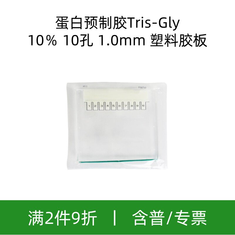 Biosharp白鲨 BL1009A 蛋白预制胶Tris-Gly 10％ 10孔 1.0mm