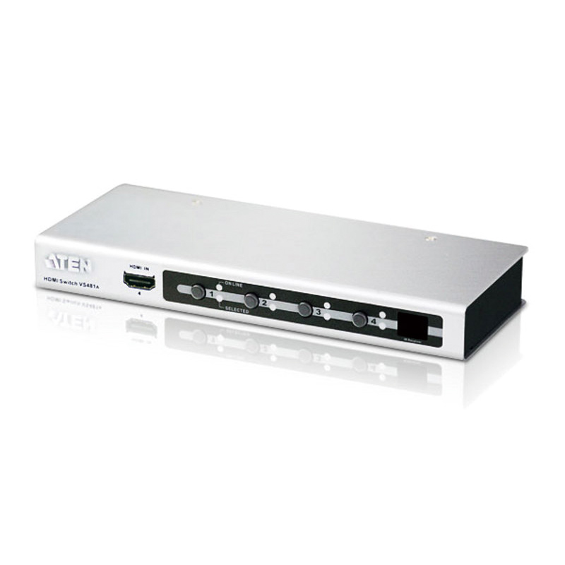 Original ATEN VS481A 4-port HDMI audio and video switch with remote control RS-232 switch