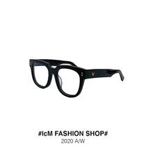 Concave shape bi ICM FASHION SHOP 2020 new black frame plate glasses