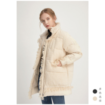 Anti-season special 399 Xiaoxiang wind down jacket 2021 new womens medium-long stand-up collar thickened sale