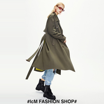 Army green windbreaker female long over the knee 2021 new classic British wind double breasted windbreaker jacket female four-color