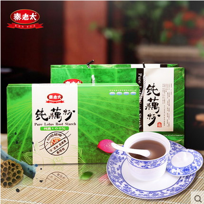 Qin Laotaiyuan Original Flavor Lotus Root Powder 425g festive gift box Breakfast meal Meal Powder ready-to-use Nutritious Lotus Root Powder 