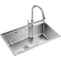 (15% subsidy) Oulin sink large single sink kitchen household dishwashing basin 304 stainless steel sink dishwashing sink