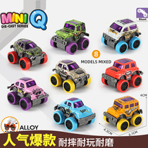 Back Force Alloy Car Childrens Toy Car Resistant Mini Cross-country Little Car Model 1 Year Old Boy Baby Inertial Car