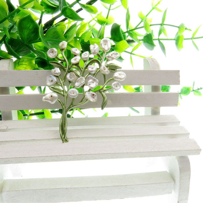 Vintge ngọc tươi nước ngọt ngọc trai dị tính đầy sao với trâm cài trâm cài áo choàng bằng vải lụa ghim cài áo