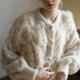 Facer Art Fur Fur Furry Cute Mori Girl Loose French Retro Mori Girl Cardigan Sweater