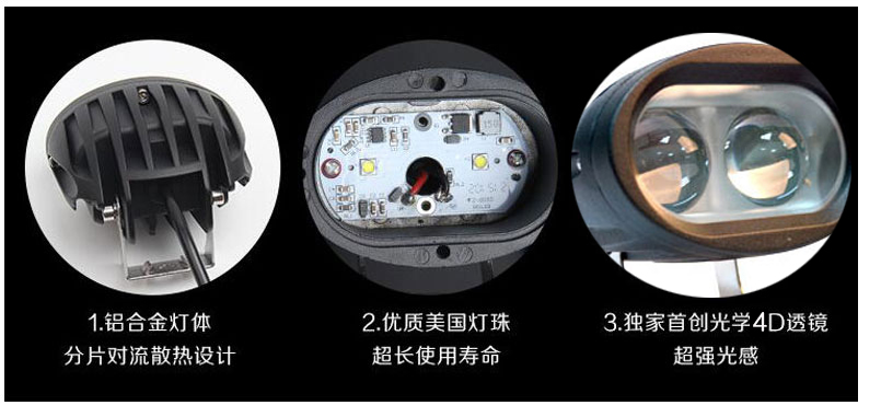 Bên ngoài đèn điện xe máy led đèn pha siêu sáng spotlight rogue đèn 12-80v bóng đèn led phổ đèn led cho xe dream