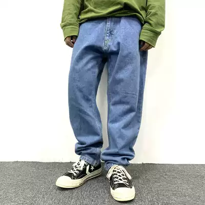 SOULSTYLE original hip hop hip hop hip hop dance vintage washed loose plain dad pants casual small feet denim trousers