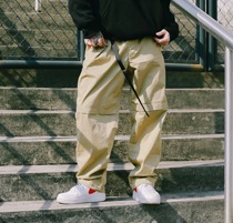 US Federal Street stretch loose adjustable pants BBOY practice dance solid color street dance skateboard slacks