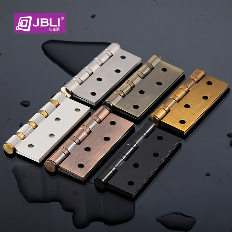 Excellent stainless steel house door hinge solid wood door flat open hinged silent bearing hinge thickened 4-inch folding sheet 1 sheet