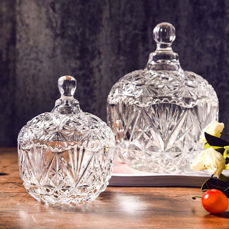 Squared Sugar Jars Glass Sugar Jars Storage Tea Flavors Candy Bottles Transparent Creativity With Lid Food Home Honey Jars