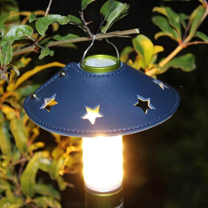 Spot 2 7cm Aperture Leather Lampshade Sky Fire Camping LED Electric Cylinder Light Sleeve Detachable Led Tent Small Shade-Taobao