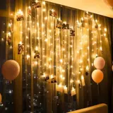 Светодиодные звездные огни праздничное украшение занавески предложение макет внутреннего украшения на день рождения макет сцены клип набор огней