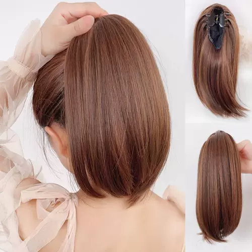 Парик, хвостик, заколка-крабик, ремень изготовленный из настоящих волос с косичкой