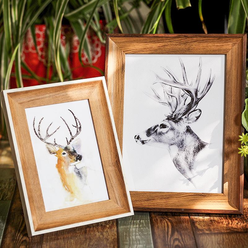 US-US-style creative hanging wall photo frame swing table 6 inches 7 inches 5 8 10 11 12 inch wedding yarn A3A4 like picture frame plastic-Taobao