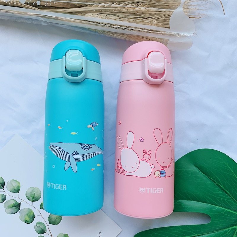 Japanese tiger pupils children's insulation water cup cartoon new frosted stainless steel portable 350 500ml