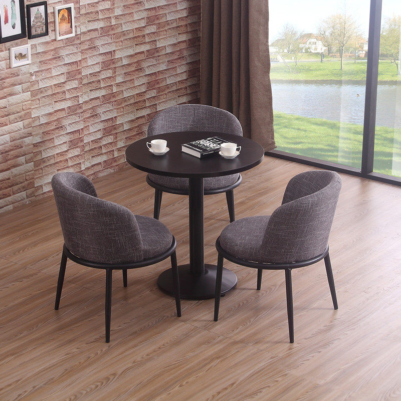 Simple personality sample house display center negotiation table and chair combination shop reception sofa chair negotiation office small round table