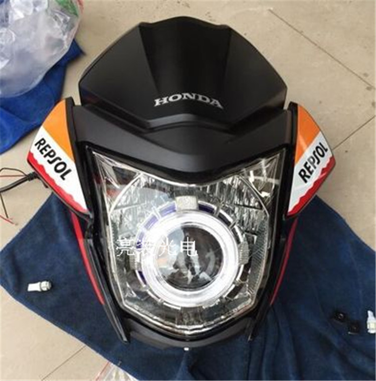 Phantom Ares sửa đổi lắp ráp đèn pha ống kính kép 彪 bóng tối thiên thần mắt quỷ xenon phụ kiện đèn đèn pha xe wave
