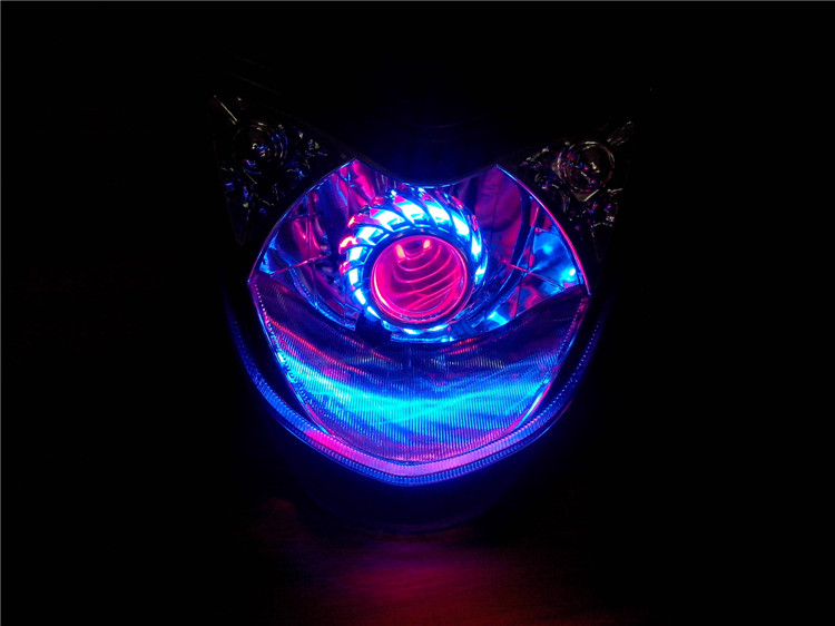 Đèn pha nhanh Eagle Eagle Angel Eye Devil Eye Hot Wheel Double Light Lens Xenon Light Lens Headlight hội 疝 - Đèn HID xe máy đèn xe siêu sáng