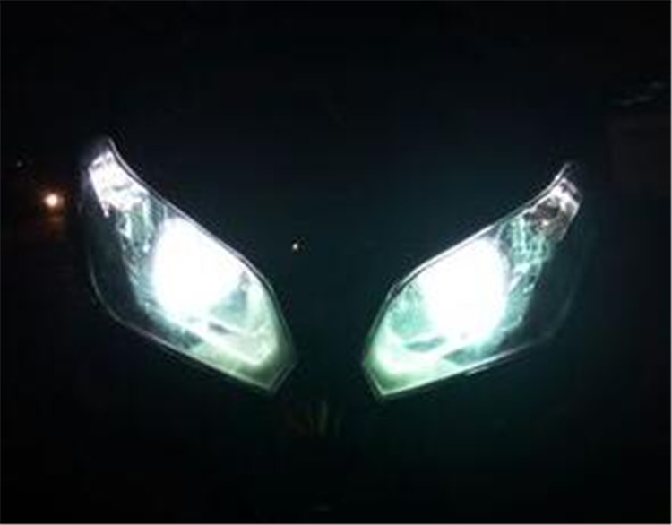 Kawasaki Ít Ninja 250 300 Xe Máy Lens Xenon Đèn Pha Angel Angel Mắt Ma Quỷ Xenon Ánh Sáng Fisheye đèn xe vision