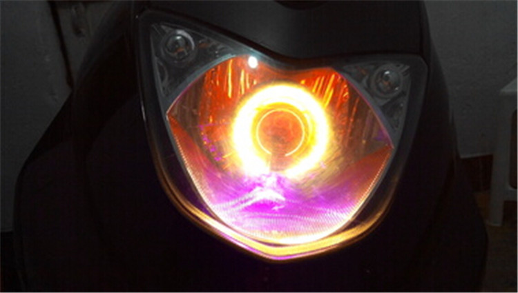 Nhanh Eagle Xe Máy Đèn Pha Mắt Thiên Thần Xenon Ánh Sáng Đôi Ống Kính Ánh Sáng Yamaha Devil Eye Lens Hội Tái Trang Bị Đèn đèn pha sirius