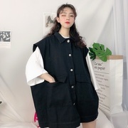 Hàn Quốc phiên bản của Harajuku phong net đỏ ngựa làm việc phụ nữ Clip mùa hè và mùa thu trong cardigan dài áo nịt áo khoác