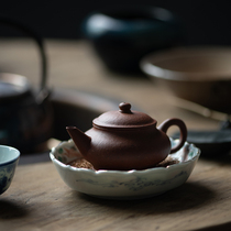Yixing purple clay pot Huanglongshan iron sand old Zhu mud handmade horizontal pot small teapot single double kung fu tea set