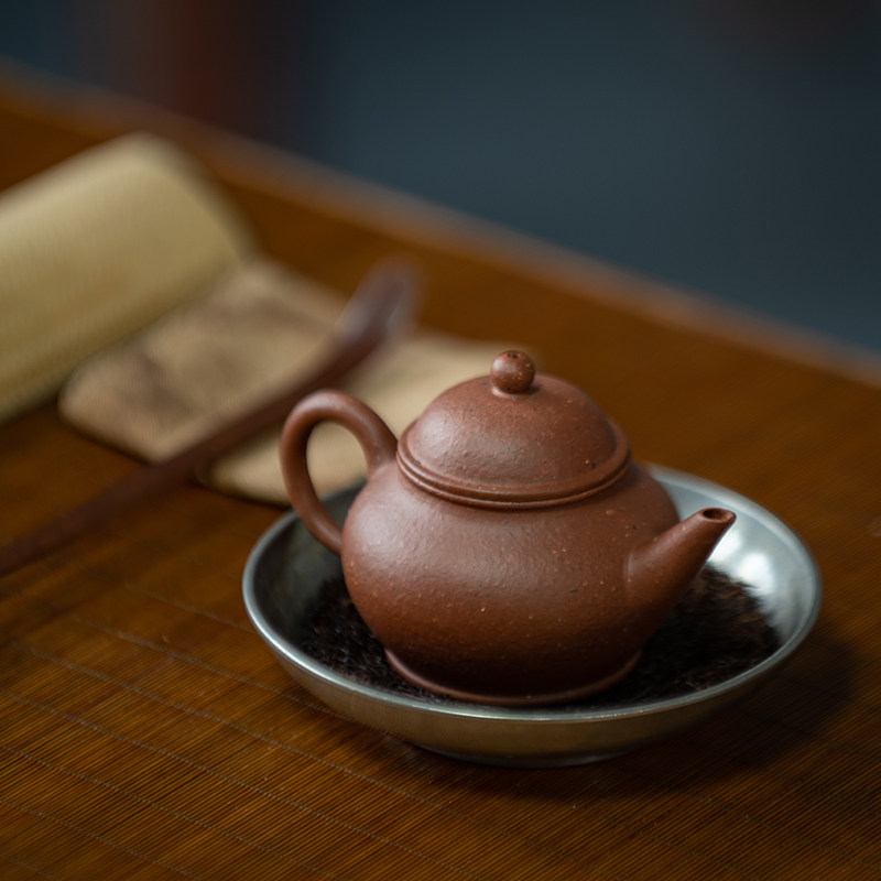 Lixing Purple Sand Pot Yellow Dragon Mountain Iron Sand Old Zhu Clay Handmade Ballet Horizontal Pot small teapot single utilitt tea furniture