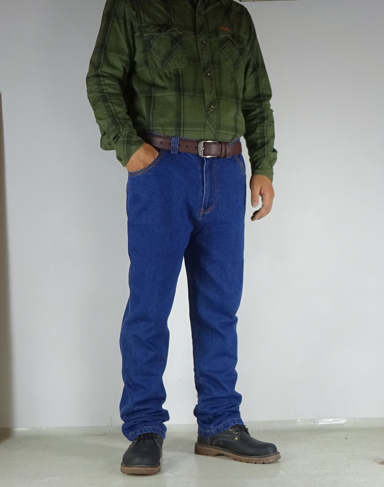 Mùa xuân denim cộng với phân bón để tăng quần jean rộng kích thước quần rộng người đàn ông béo chất béo quần béo thêm kích thước lớn quần nam phong cách thời trang nam