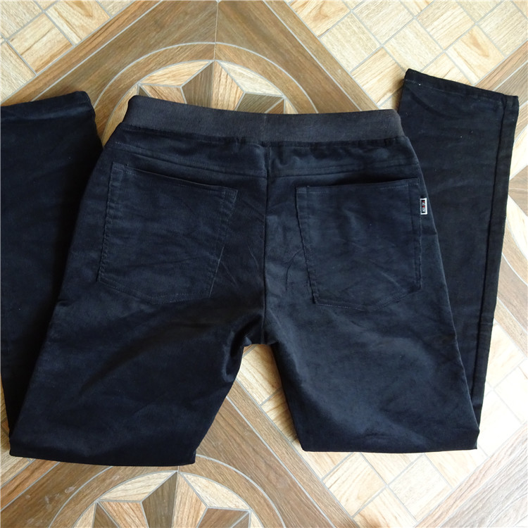 Mã lớn thêm chất béo mùa xuân quần màu rắn đàn ông thêm phân bón thể thao căng quần cotton thêm lớn quần nhung kẻ thường quần béo nam quần thể thao nam