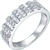 New Chow Sang Sang Diamond Ode to Eternity Brilliant Rock Sugar 18K Gold Diamond Ring 93753R