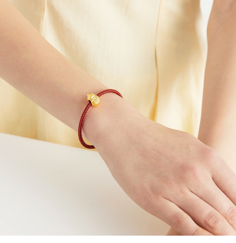 周生生Charme新生系列抓周黄金葫芦转运珠宝宝手链串珠91360C