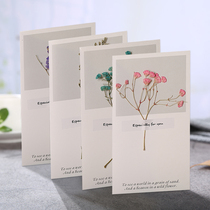 Full Star Red Dry Flower Folio Greeting Cards Small Frescoed Holiday Purple Pink Blessings Message Universal Envelope Creativity