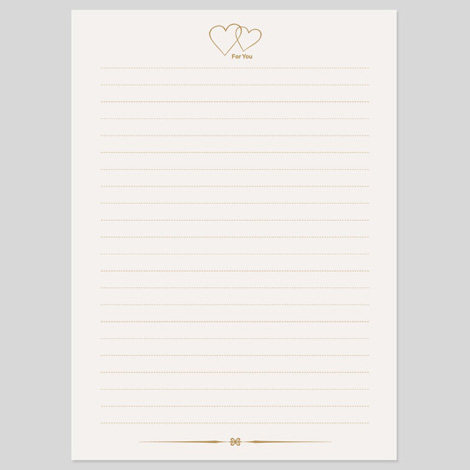 A4 Japanese cute retro love letter letter horizontal line literary small fresh simple high-grade sense envelope stationery romantic