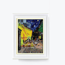 DMC self-supplied cross-stitch kit Van Gogh Cafe world famous painting oil painting