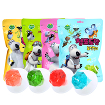 4 packs of Korean imported Korean Meihe diamond ring fruit candy 15g * 4 Creative stick candy
