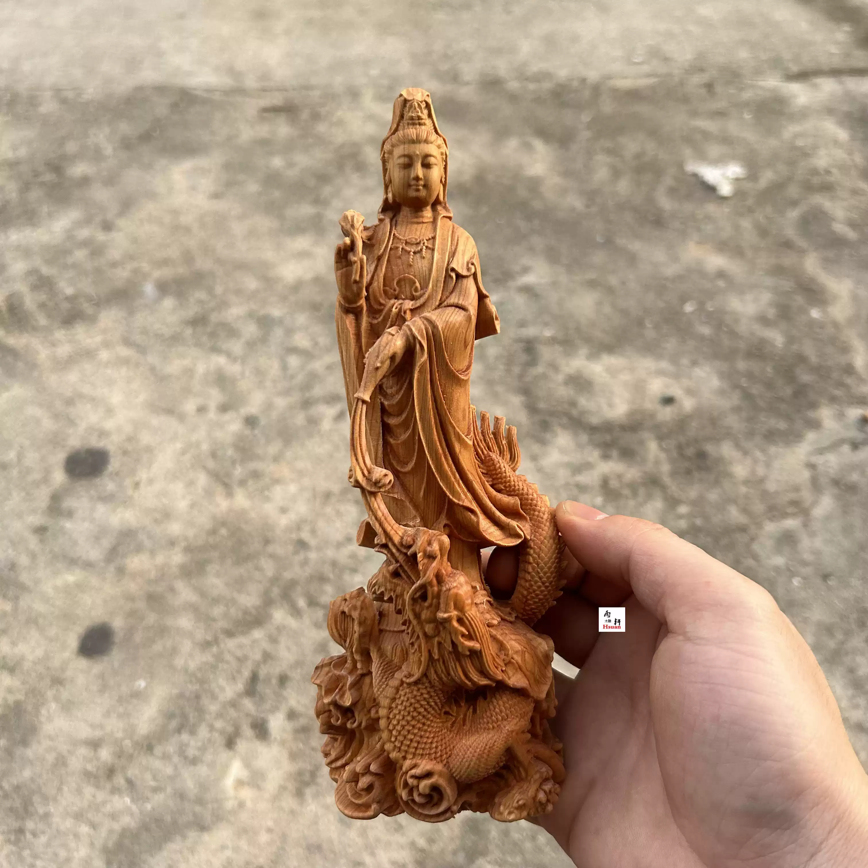 沉香木雕刻自在观音佛像榕意南海观音菩萨神像可客制化木雕工艺品