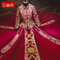 Xiuhe dress bride 2021 new spring and summer Chinese wedding wedding dress Dragon and phoenix coat toast dress cabinet dress wedding dress