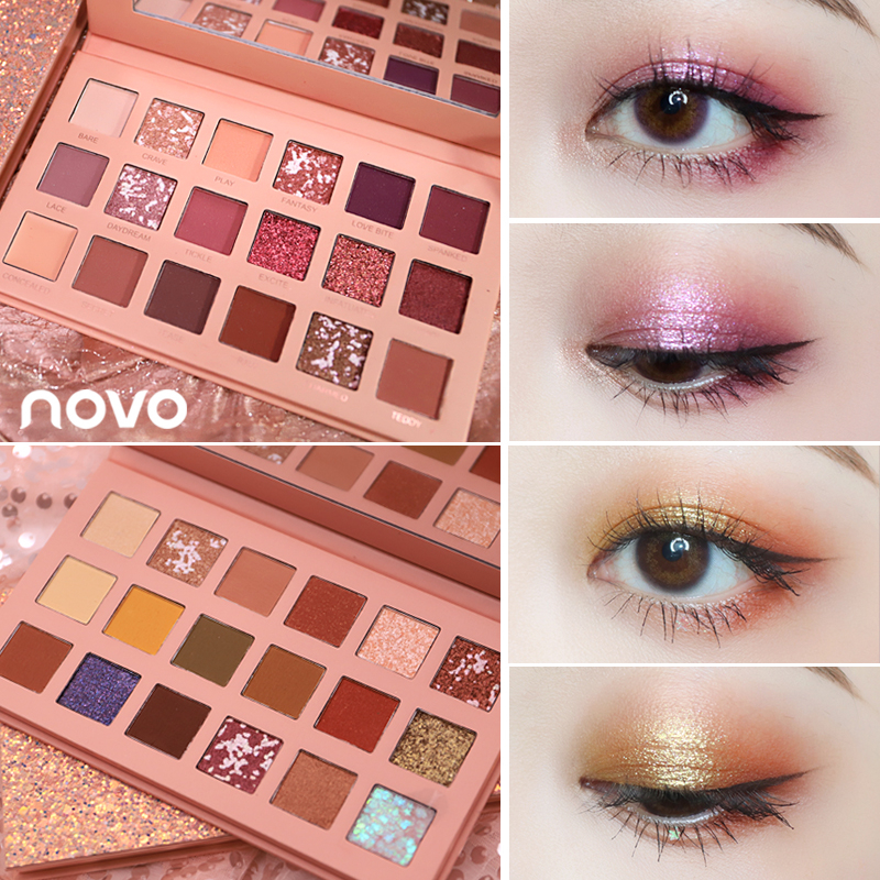 novo Eyeshadow palette 18 colors ins Super fire affordable German niche Unicorn flagship store Official flagship eyeshadow palette