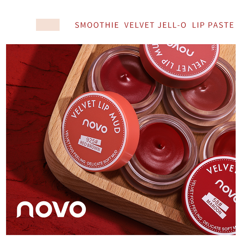 NOVO jelly lip mud velvet matte matte lip glaze lip gloss affordable student female lipstick new product