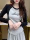 2026 Autumn Long-Sleeve T-Shirt for Women, Unique Design, Slim Fit, Short Style, Regular Shoulder, Slimming, Trendy Top, Base Shirt