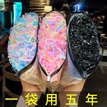 2021 Head Rope New Disposable Zaho Hair Black Small Leather Gluten Women Hair Ring High Elastic Durable Rubber Band