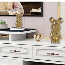 Modern Net Red Cartoon Sculpture Violent Bear Small Swing Piece Mall Counter Living Room Loving Bear-Like Board Room Soft Adornment