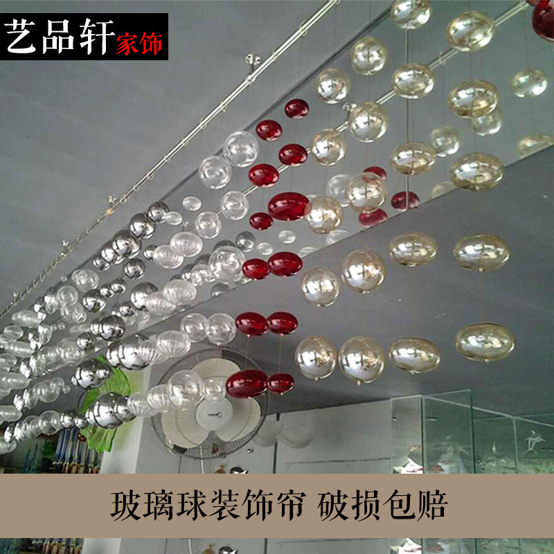 Creative Hotel Clubhouse Dining Room Shop Window Soft Fit Engineering Pendant Hollow Glass Ball Suspended Ceiling Pendant With Bubbleball Hanging